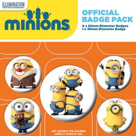 Minions Characters Badge Pack £2.99